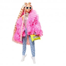 MATTEL BARBIE EXTRA-PEMBE CEKETLİ BEBEK GRN28