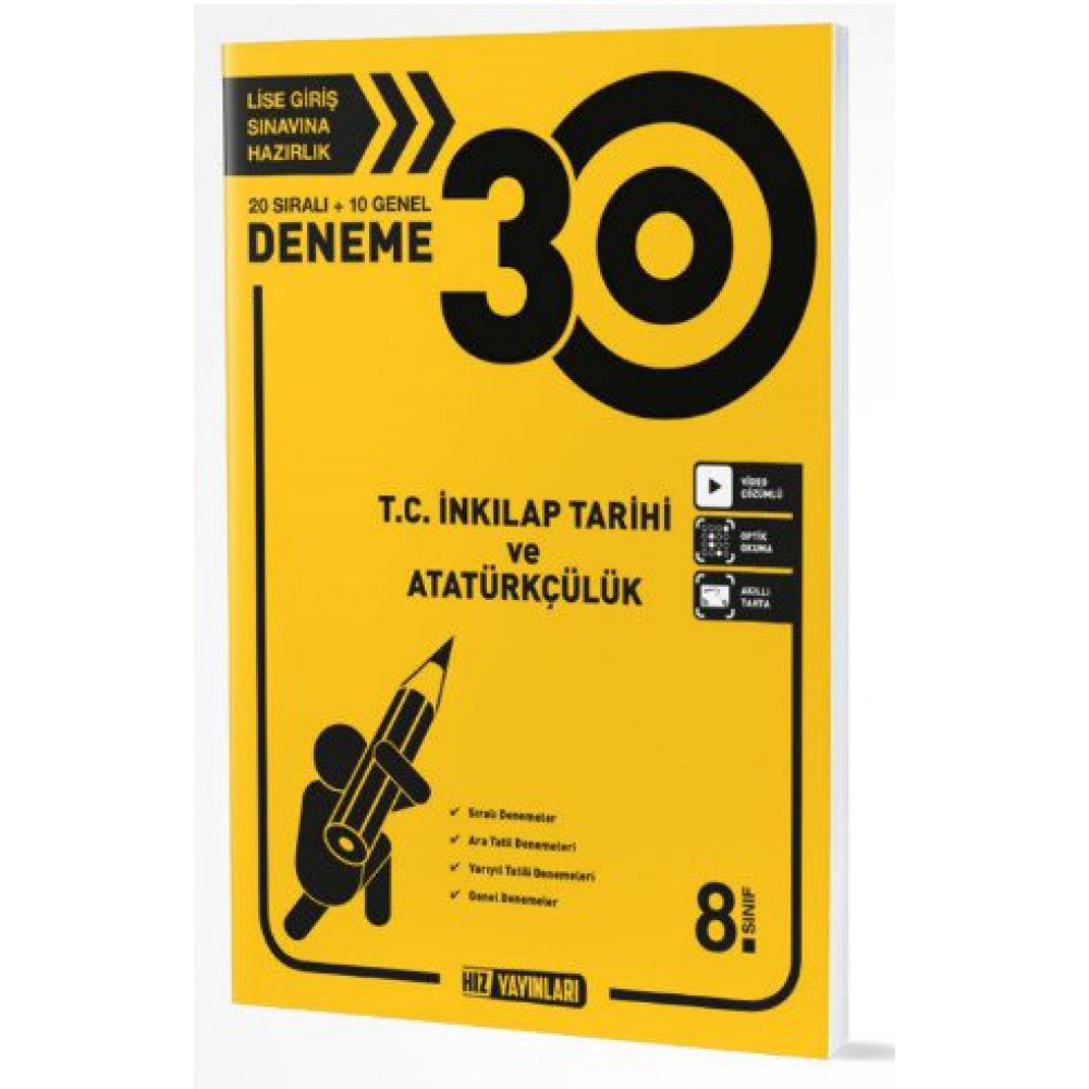 HIZ 8. SINIF İNKİLAP TARİHİ 30 LU DENEME 