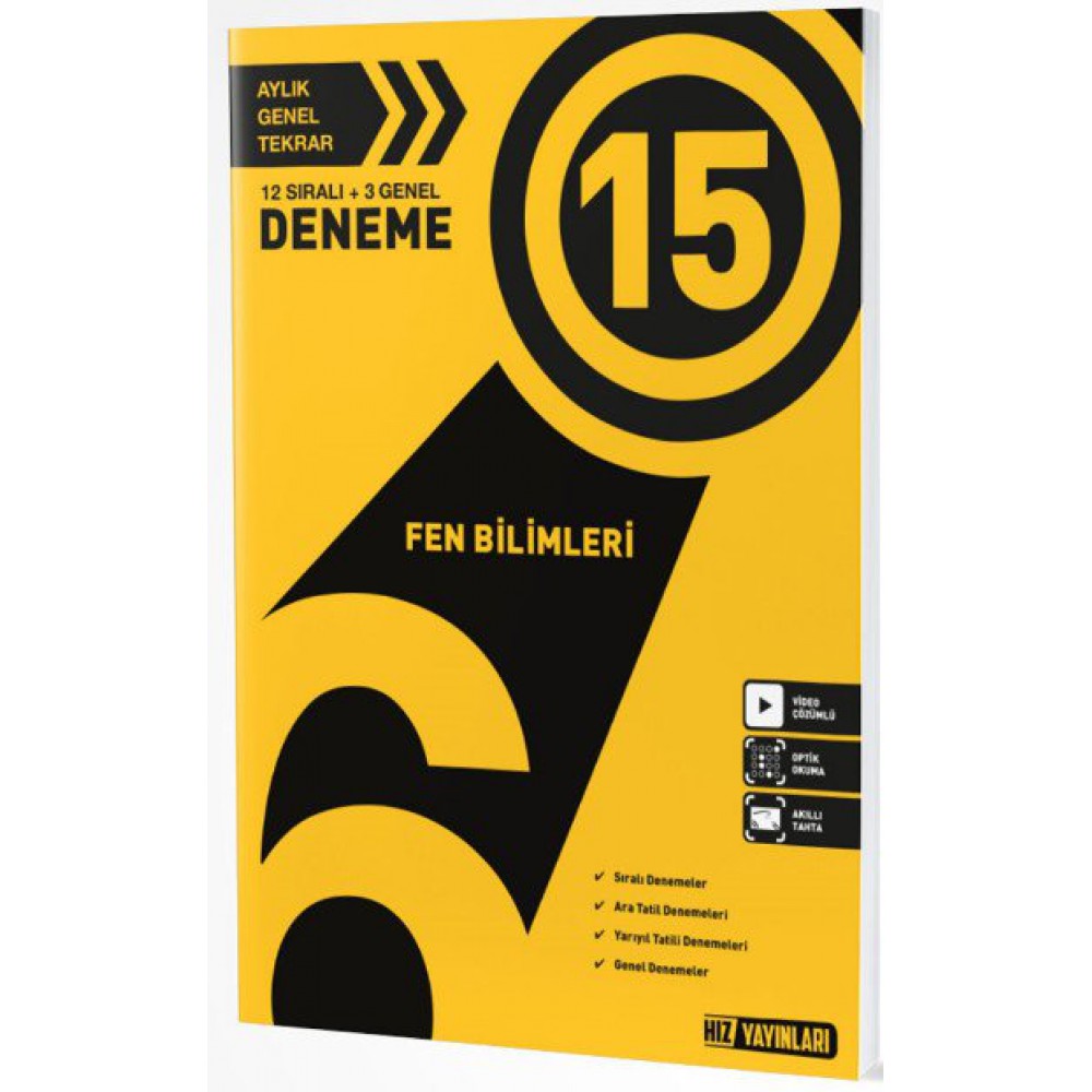 HIZ YAYINLARI 6. SINIF FEN BİLGİSİ 15 Lİ DENEME