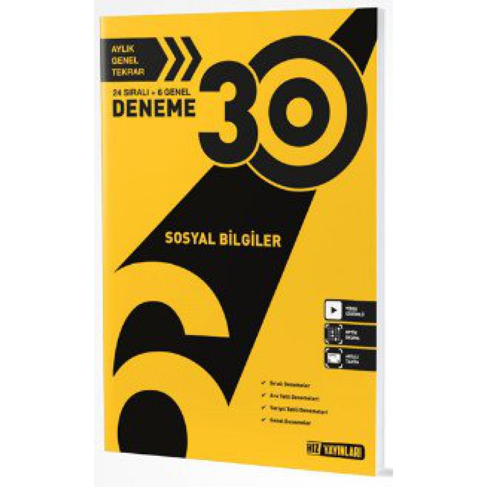 HIZ YAYINLARI 6. SINIF SOSYAL BİLGİLER  30 LU DENEME