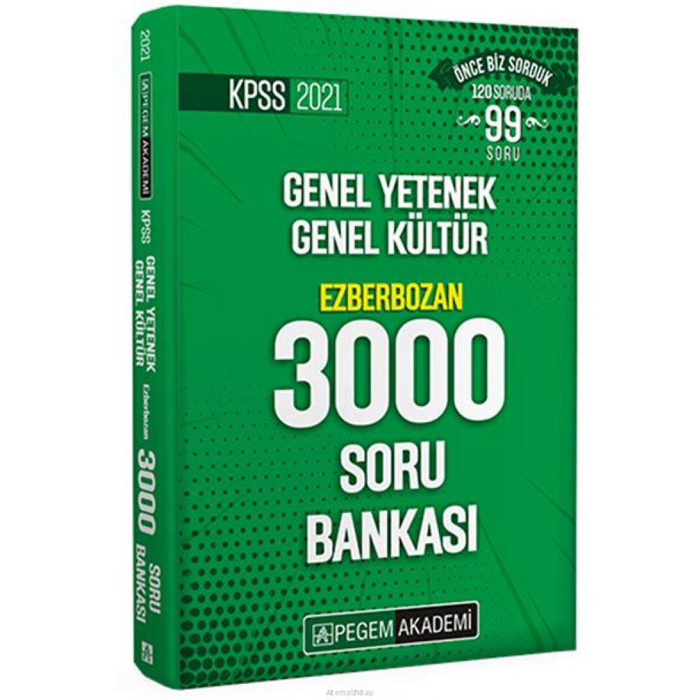 PEGEM KPSS 2021 TÜM ADAYLAR İÇİN 3000 SORU BANKASI