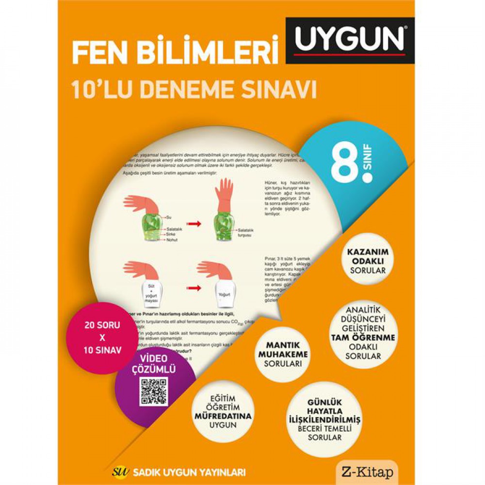 SADIK UYGUN 8.SINIF FEN BİLİMLERİ 10 LU DENEME SINAVI