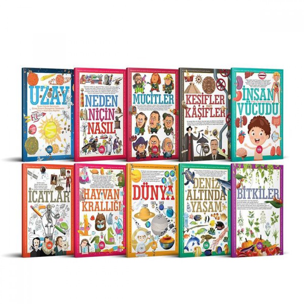 İLK BİLGİLERİM KÜTÜPHANESİ 10 KİTAP (KEŞİFLER-KAŞİFLER)