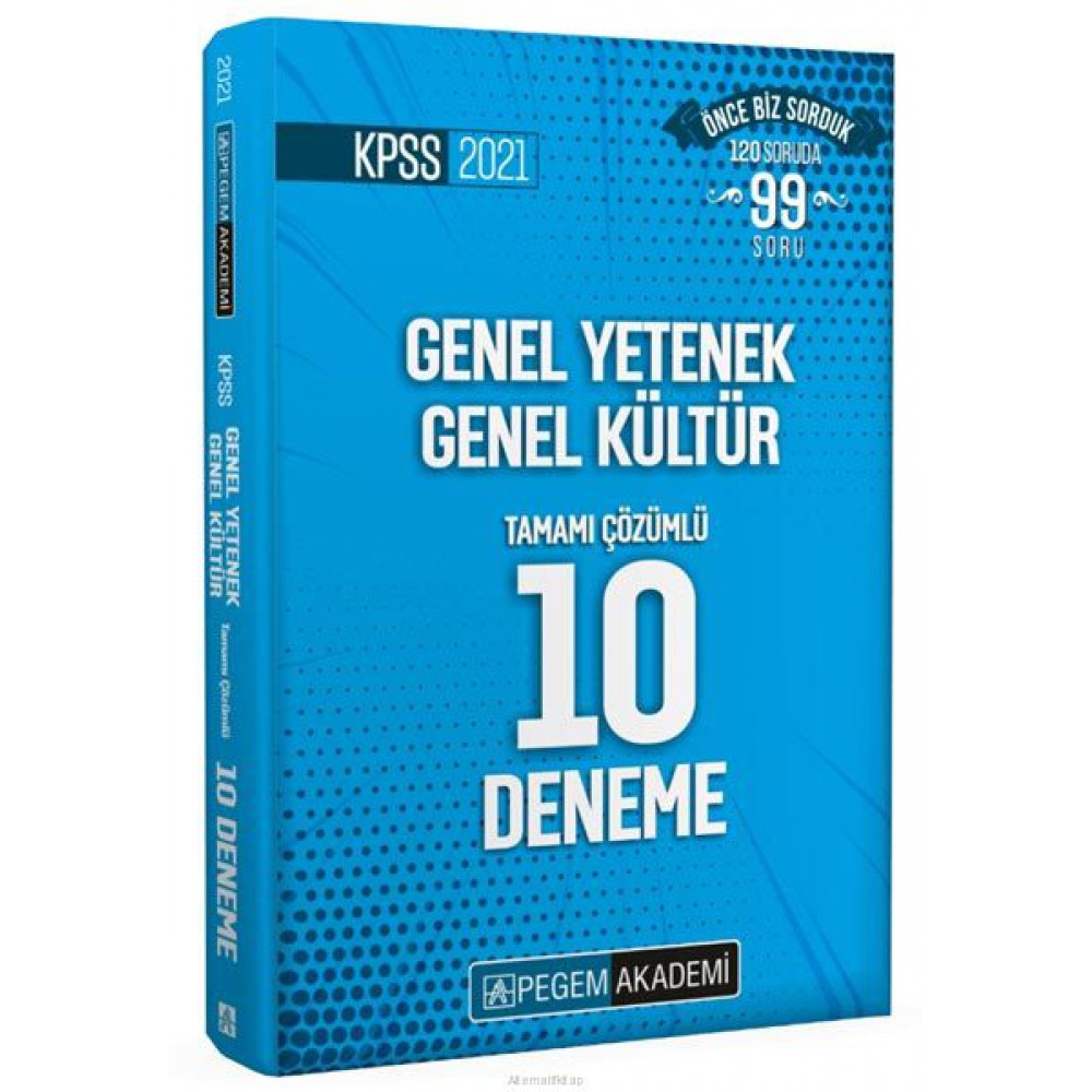 PEGEM KPSS 2021 GY-GK TAMAMI ÇÖZÜMLÜ 10 DENEME