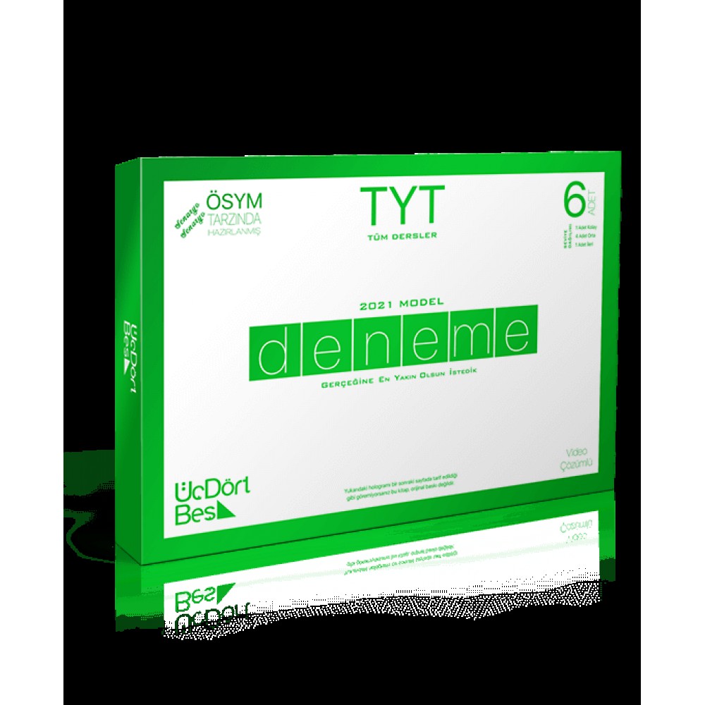 Gönüllüler Karması Üçdörtbeş Tyt 6'lı Genel Deneme 2021 Model 