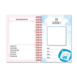 Hoş Geldin Bebek Anı Defteri 17*24 120 syf - Temalı