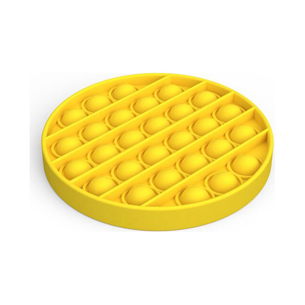 Pop İt Duyusal Oyuncak Özel Pop Stres Yuvarlak Sarı