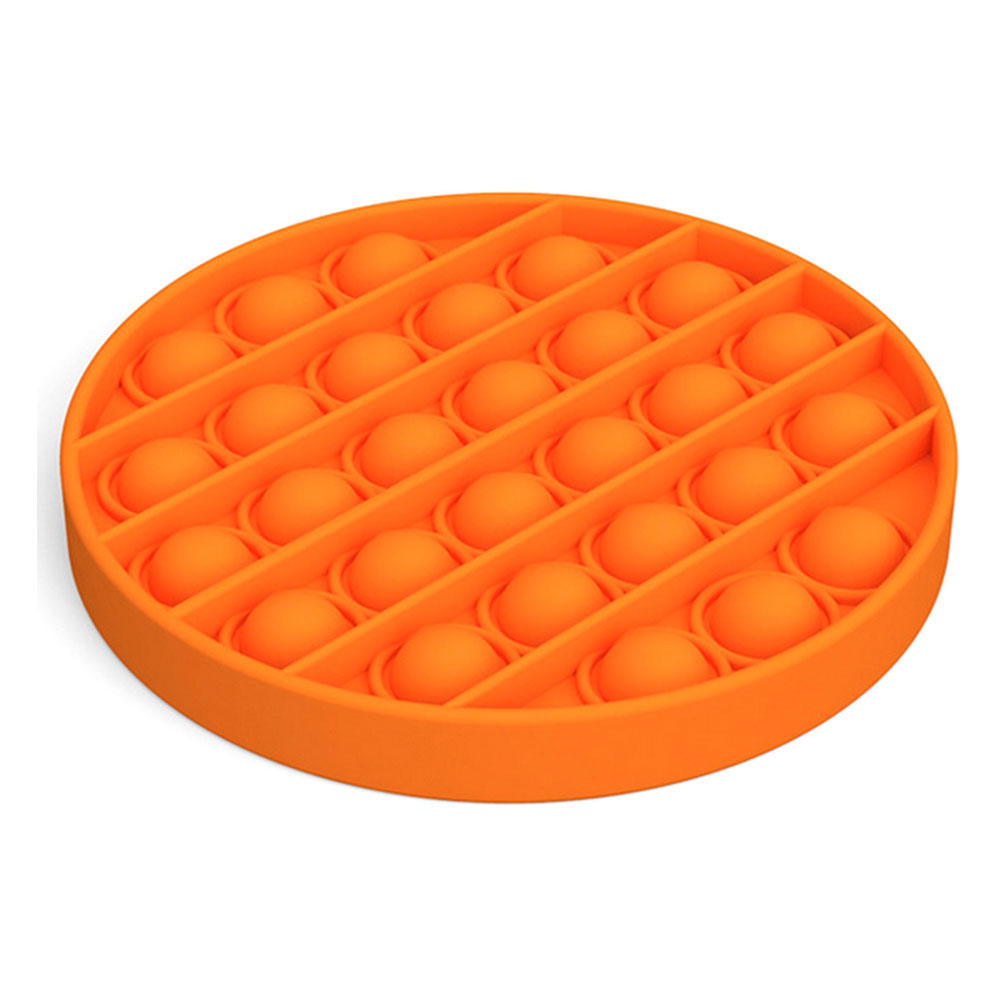 Pop İt Duyusal Oyuncak Özel Pop Stres Yuvarlak Turuncu