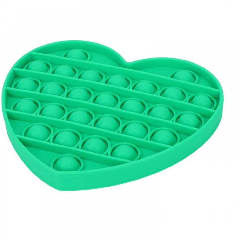 Pop İt Duyusal Oyuncak Özel Pop Stres Kalp Yeşil