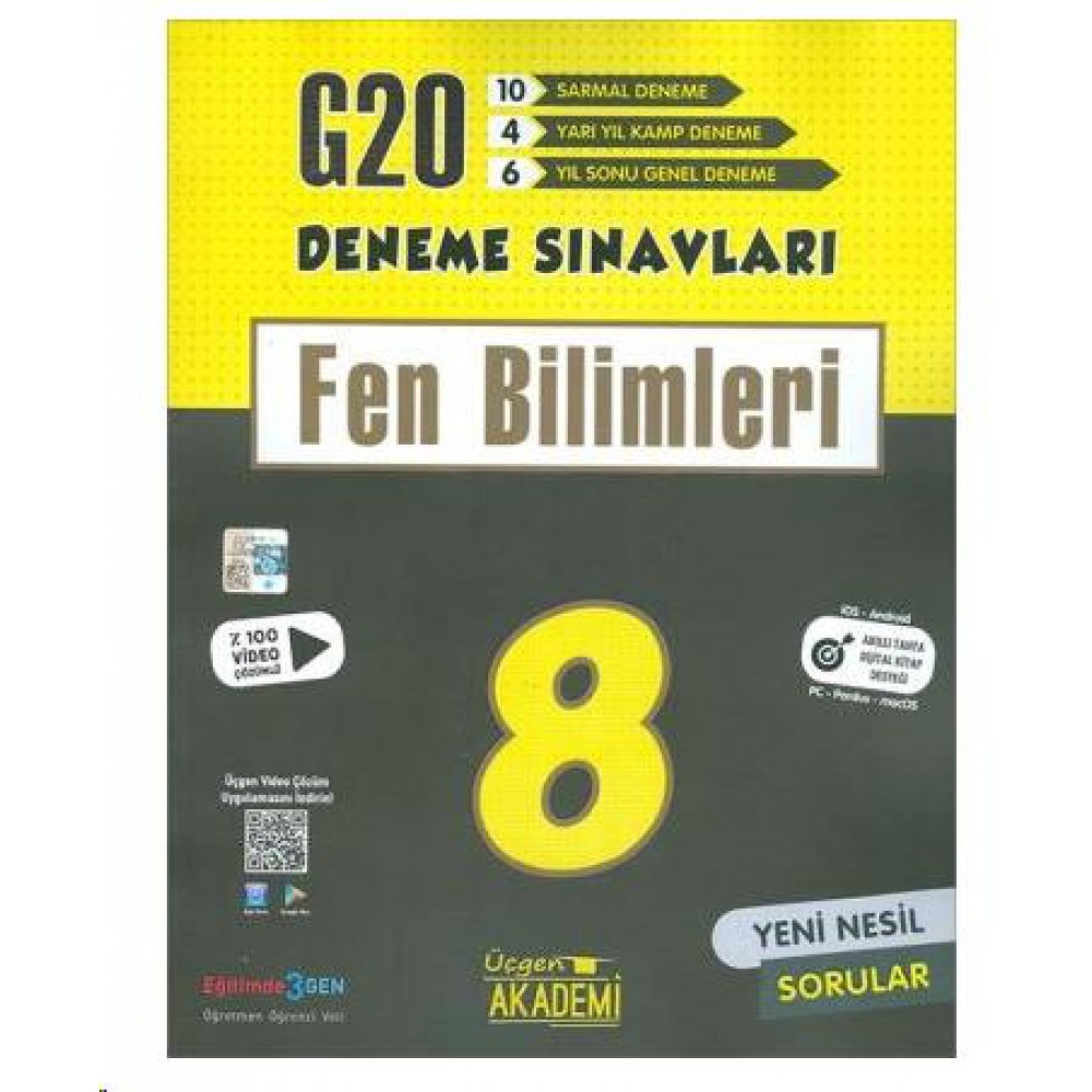 ÜÇGEN AKADEMİ 8.SINIF FEN BİLİMLERİ 20 Lİ DENEME 