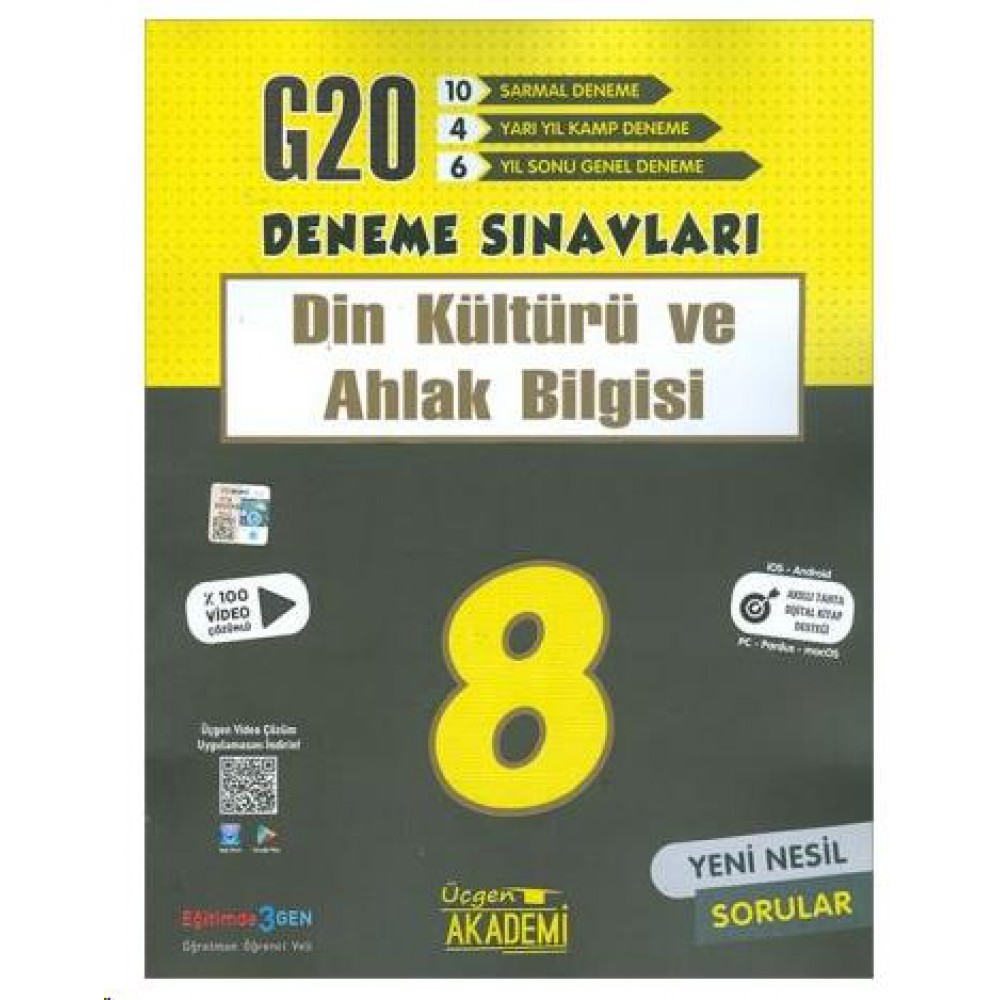 ÜÇGEN AKADEMİ 8.SINIF DİN KÜLTÜRÜ VE AHLAK BİLGİSİ 20 Lİ DENEME 