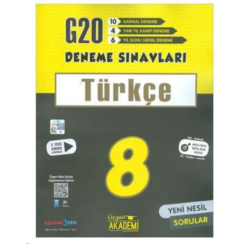 ÜÇGEN AKADEMİ 8.SINIF TÜRKÇE 20 Lİ DENEME 