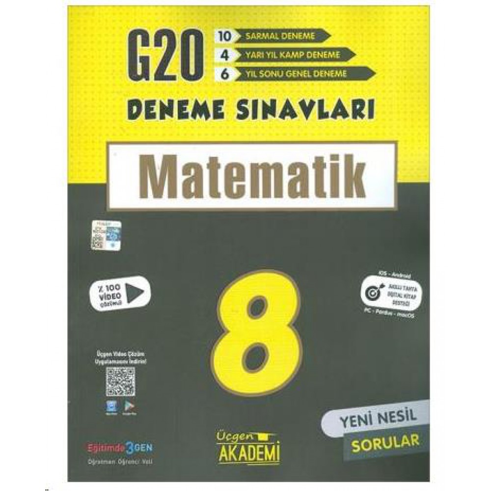 ÜÇGEN AKADEMİ 8.SINIF TMATEMATİK 20 Lİ DENEME 