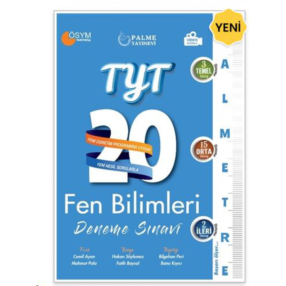 PALME TYT FEN BİLİMLERİ PALMETRE 20 Lİ DENEME SINAVI