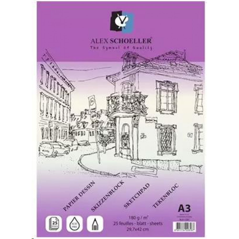 Alex Schoellerr 180 Gr 25li Spiralli Eskiz Blok A3 A.ESK.BLK.