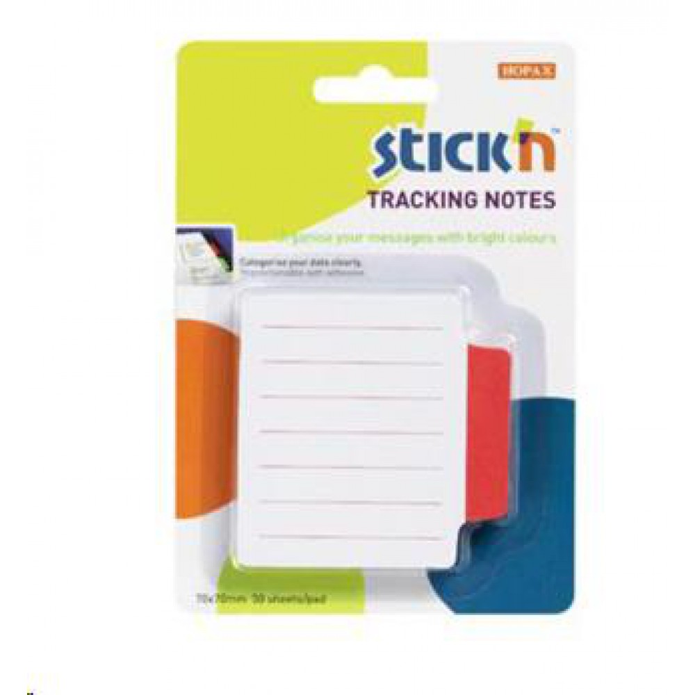 Hopax Stickn 21483 Yapışkanlı Not Kağıdı Çizgili  50 Yaprak 70x70 Mm Kırmızı Beyaz