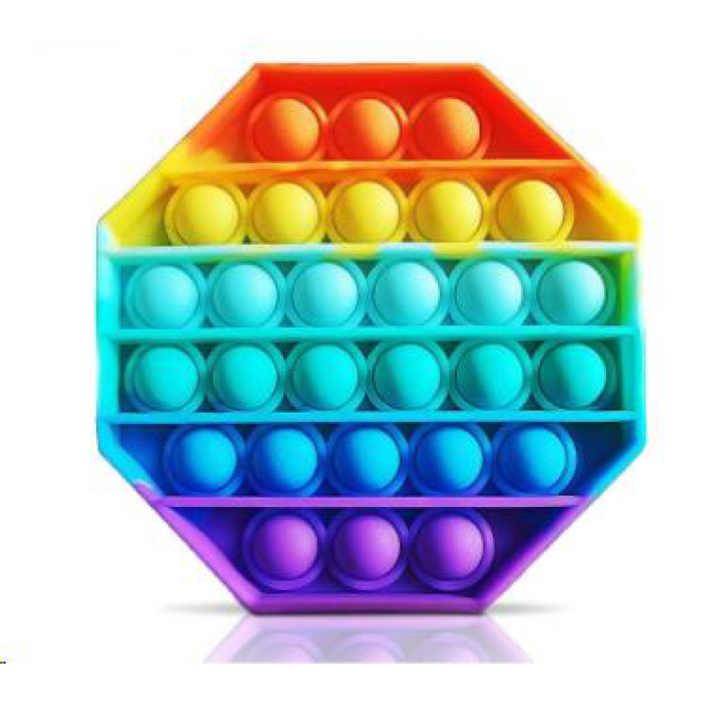 Popit Gökkuşağı Renkli Duyusal Stres Oyuncağı 6 Gen