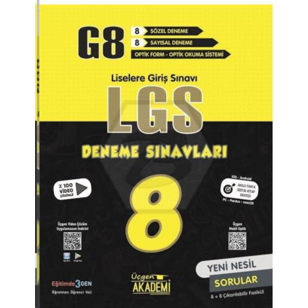 ÜÇGEN AKADEMİ GB LGS 8 Lİ DENEME SINAVLARI