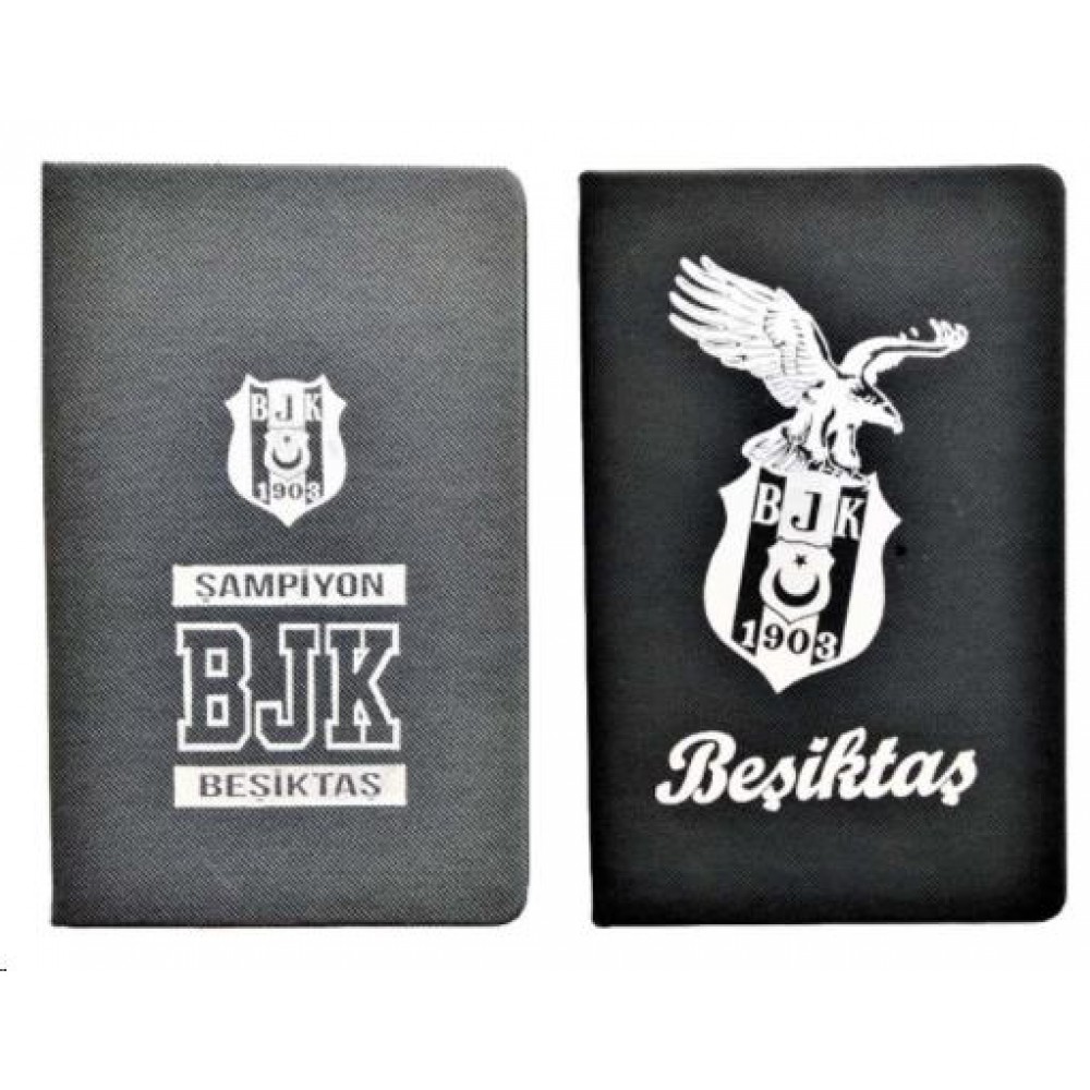 TMN BJK SERT KAPAK NOT DEFTERİ 12*17 96YP ÇİZGİLİ