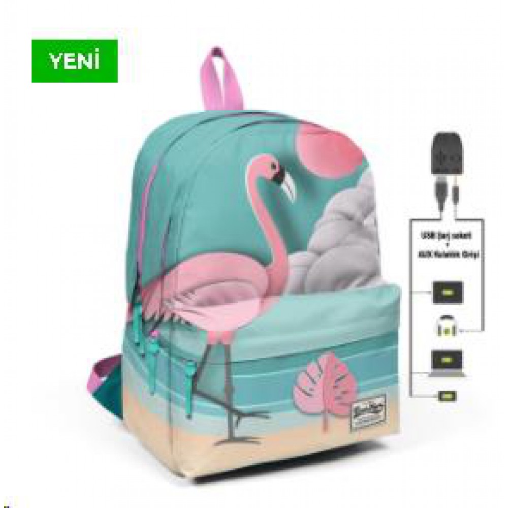 CORAL HIGH SIRT ÇANTA (USB+AUX SOKETLİ) SMS-23423