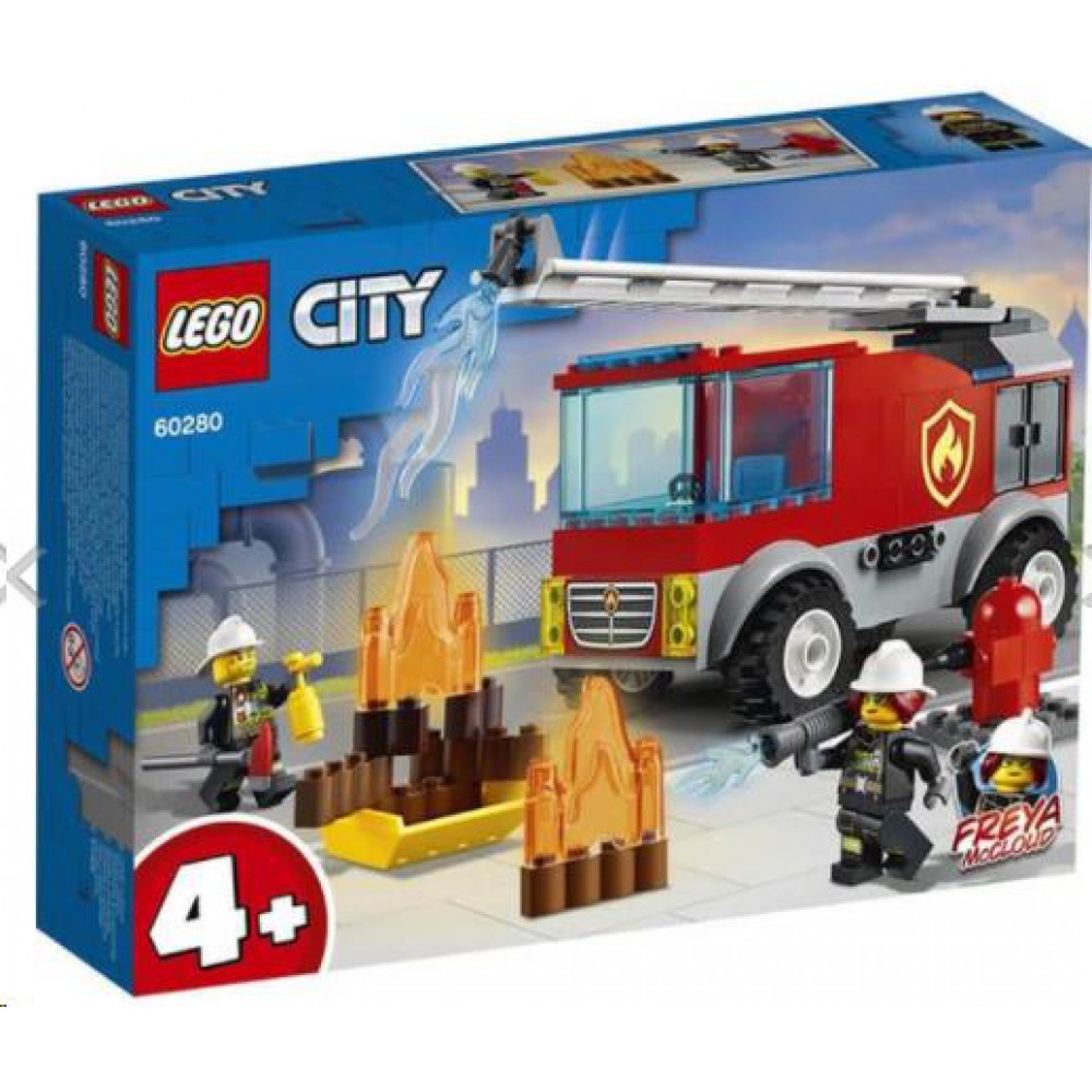 LEGO CİTY MERDİVENLİ İTFAİYE KAMYONU 88prç +4 yaş 60280