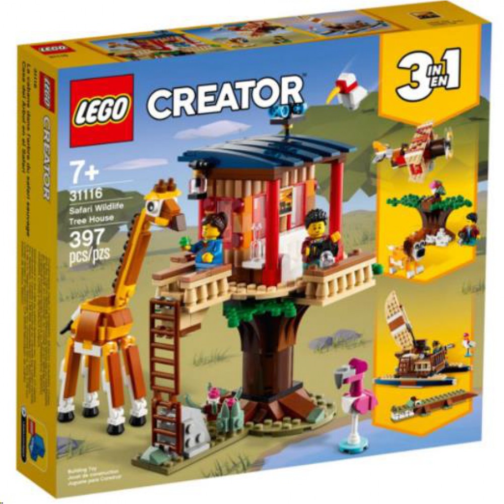 LEGO CREATOR SAFARİ AĞAÇ EVİ 3 Ü 1 ARADA 397prç 3116