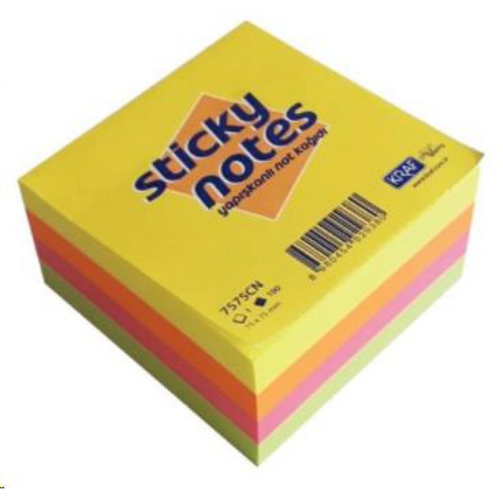 KRAF YAPIŞKANLI NOT KAĞIDI KÜP 75*75 400YP NEONL 7575CN