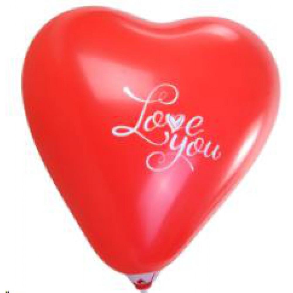 BALONEVİ I LOVE YOU BASKILI KALP BALON KIRMIZI 10 LU