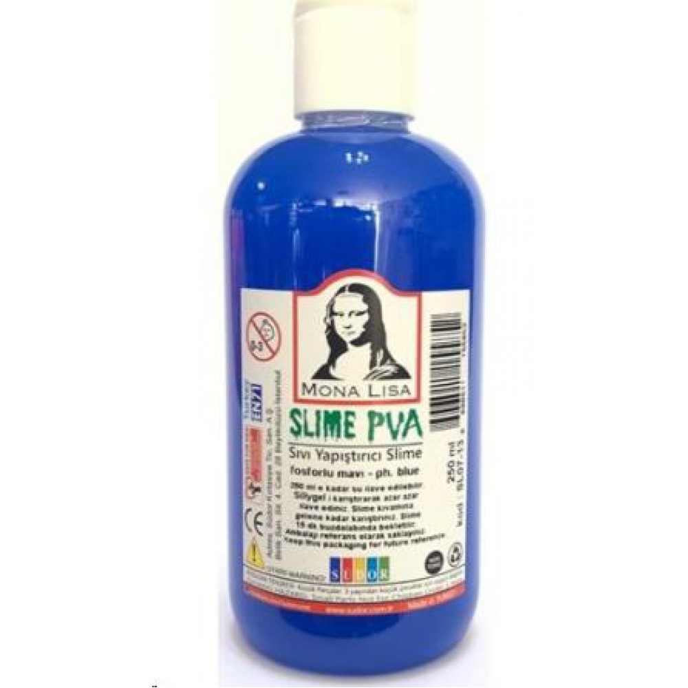 SÜDOR SLIME YAPIŞTIRICI 250 ML FOSFORLU MAVİ SL07-13