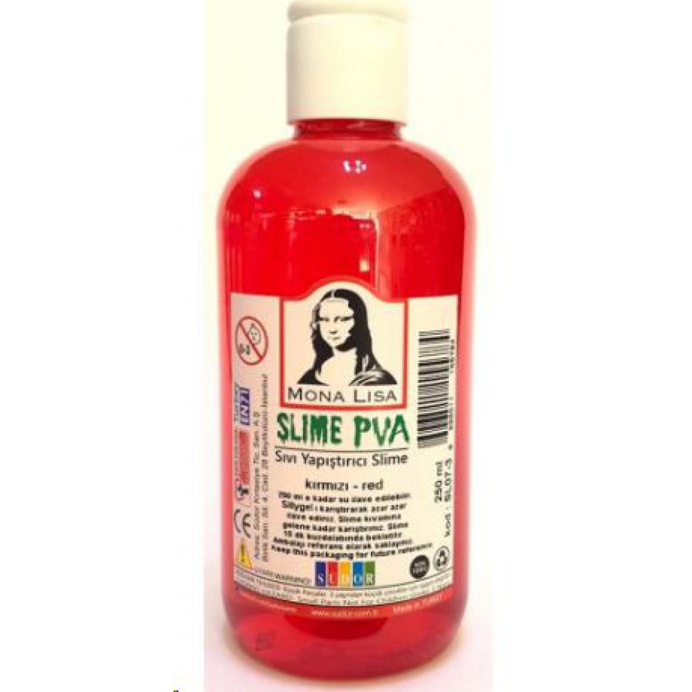 SÜDOR SLIME YAPIŞTIRICI 250 ML  KIRMIZI SL07-3