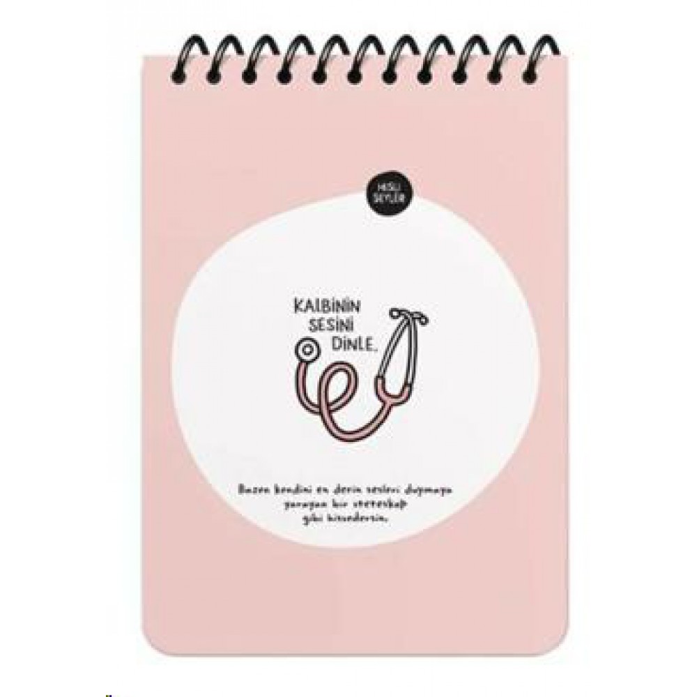 Keskin Color Hisli Şeyler A6 Çizgili Defter - Kalbinin Sesini Dinle 