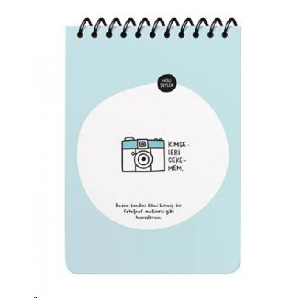 Keskin Color Hisli Şeyler A6 Çizgili Defter - Kimseleri Çekemem