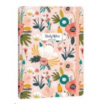 Keskin Colors A5 80 Yp. Çizgili Sert Kapak Ciltli Daily Notes Garden Flowers Pembe