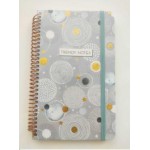 Keskin Color Trendy Notes Tarihsiz Spiralli Sert Kapak Iç Kapak Desenli 80 Yp. Çizgili Ajanda