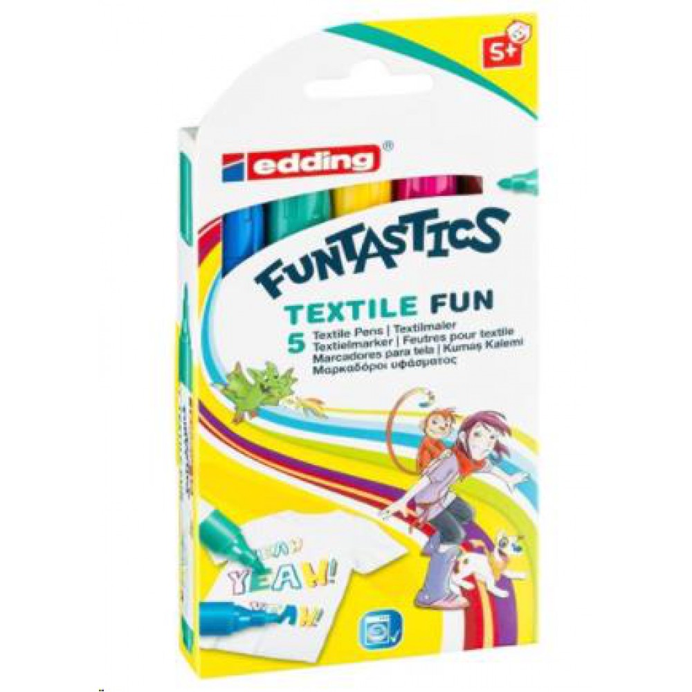 EDDİNG KUMAŞ BOYAMA KALEMİ 5 Lİ FUNTASTİC