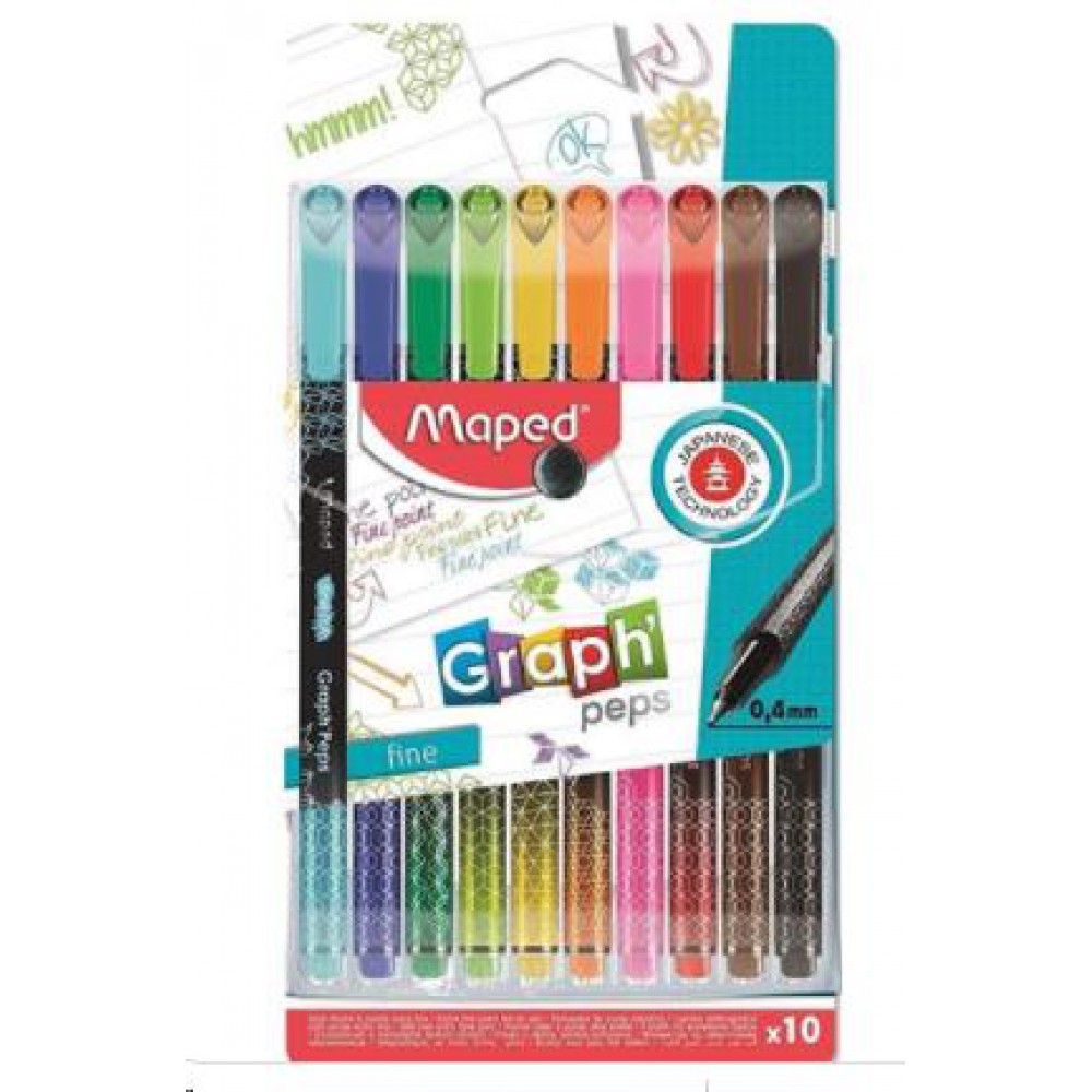 MAPED FINELİNER DESENLİ 10 LU KARIŞIK 749050