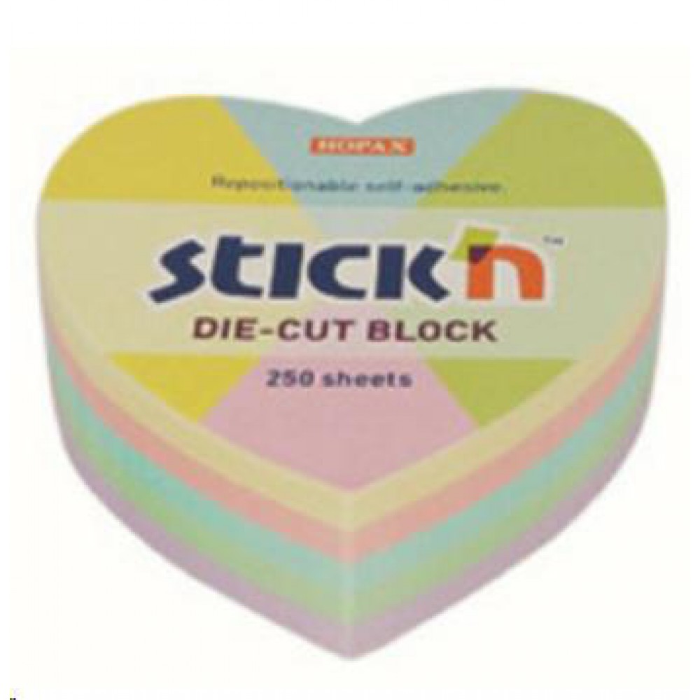 GIPTA STICKN 64*67 PASTEL KALP YAPIŞKANLI NOTBLOK 250yp