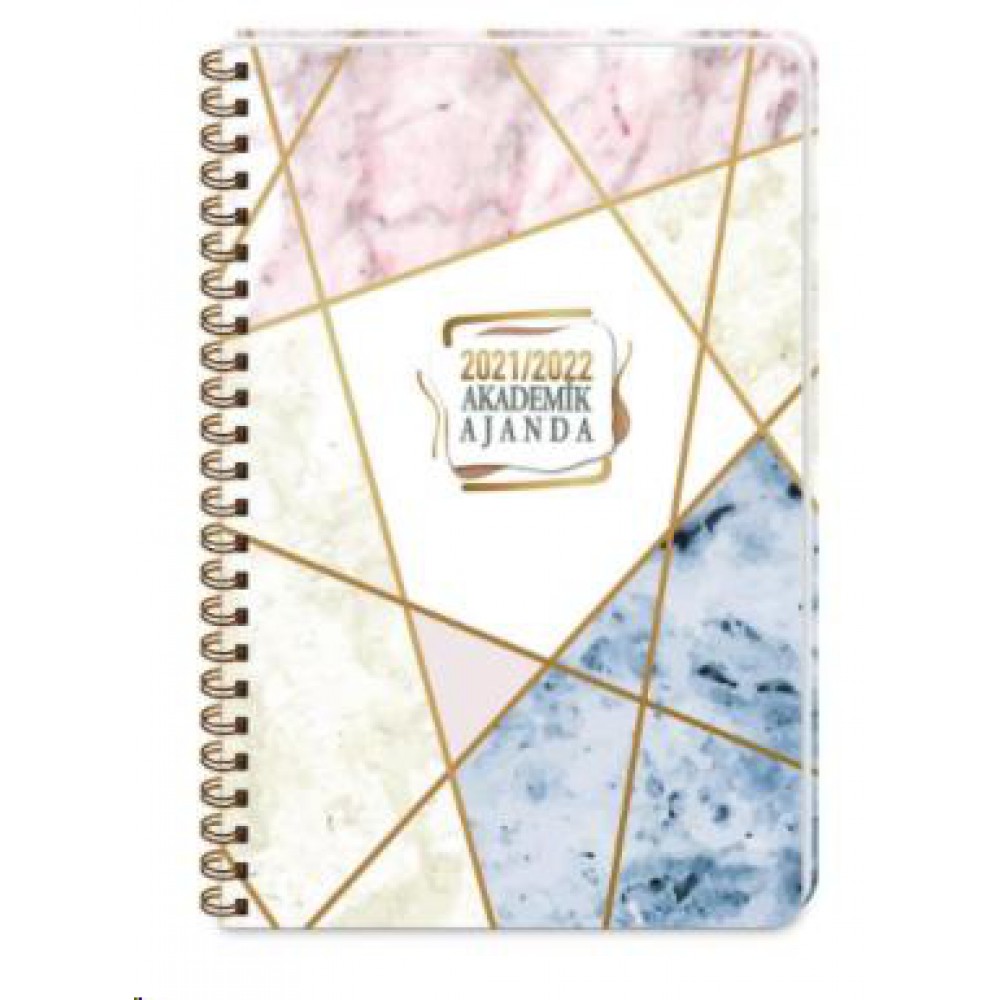 KESKİN 17*24 SPİRALLİ AKADEMİK AJANDA-MARBLE 2021/2022