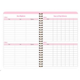 KESKİN 17*24 SPİRALLİ AKADEMİK AJANDA-GARNET 2021/2022