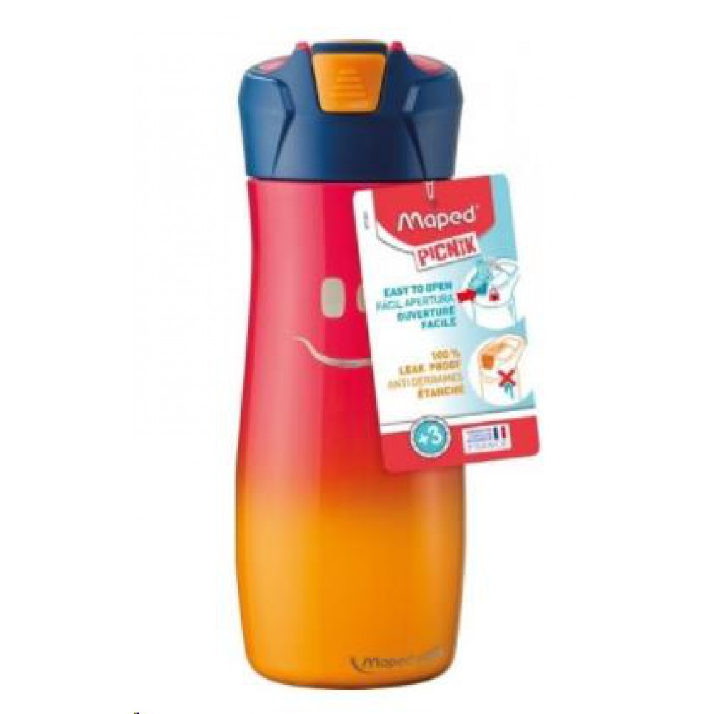 MAPED MATARA PİCNİK 580 ML ÇELİK GÜLEN YÜZ PEMBE 871301