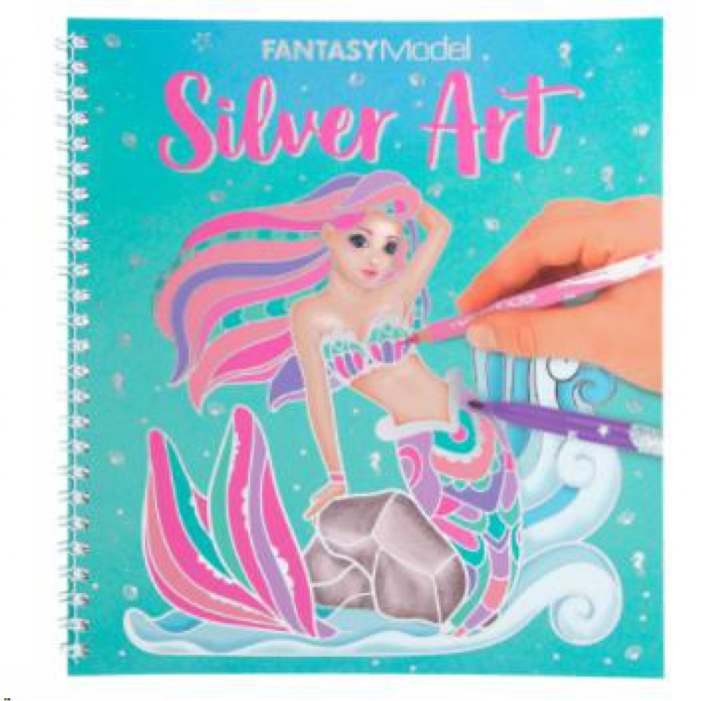 Top Model Colouring Book Silver Art 0411237