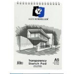 Alex Schoeller Eskiz Blok Transparan Spiralli 50/55gr A5 ALX 0763