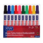 KRAF BEYAZ TAHTA KALEMİ DOLDURULABİLİR 10 LU SET 770-10