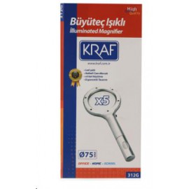 KRAF BÜYÜTEÇ IŞIKLI 75MM 5x 312G