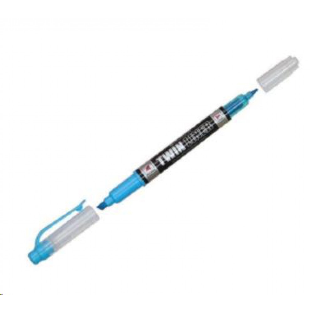 Dong-a Twin Liner Fosforlu kalem Çift Uçlu Mavi