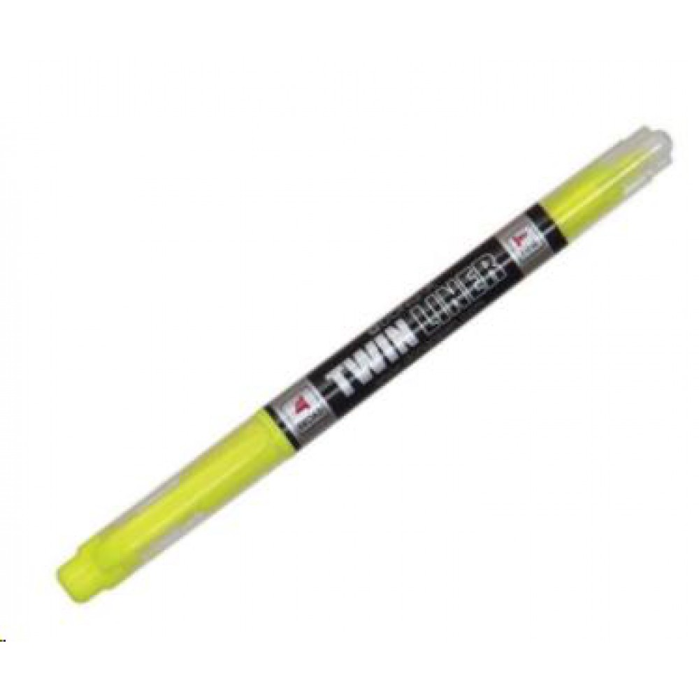 Dong-a Twin Liner Fosforlu kalem Çift Uçlu Sarı