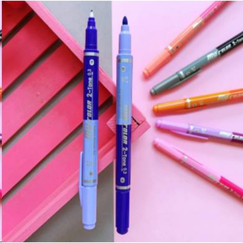 Dong A My Color 2 tone Çift Uçlu Kalem - Mor ve Lavanta