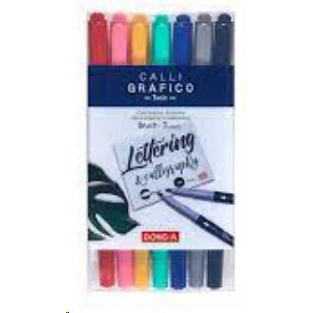 DONG-A KALİGRAFİ KALEMİ FIRÇA UÇ 7 RENK SET 