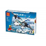 WANGE Polis Sahil Güvenlik Uçağı 3in1 174 Parça 