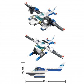 WANGE Polis Sahil Güvenlik Uçağı 3in1 174 Parça 